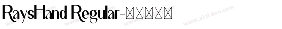 RaysHand Regular字体转换